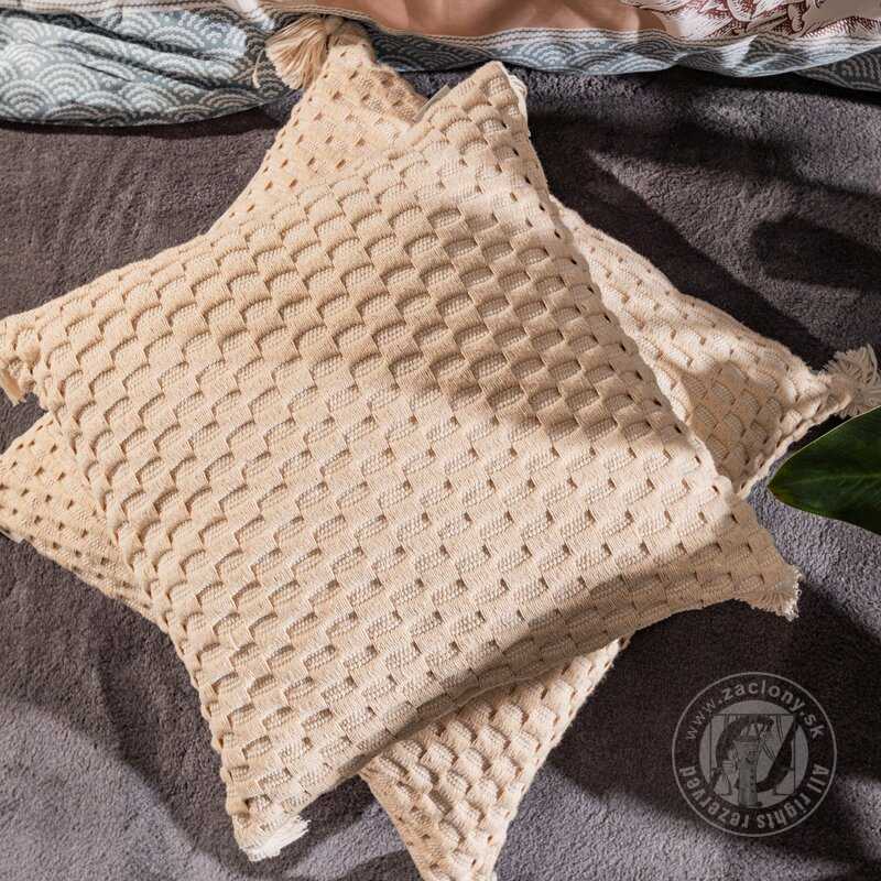 Obliečka na vankúš so strapcami SEVILLE 45x45cm béžová 