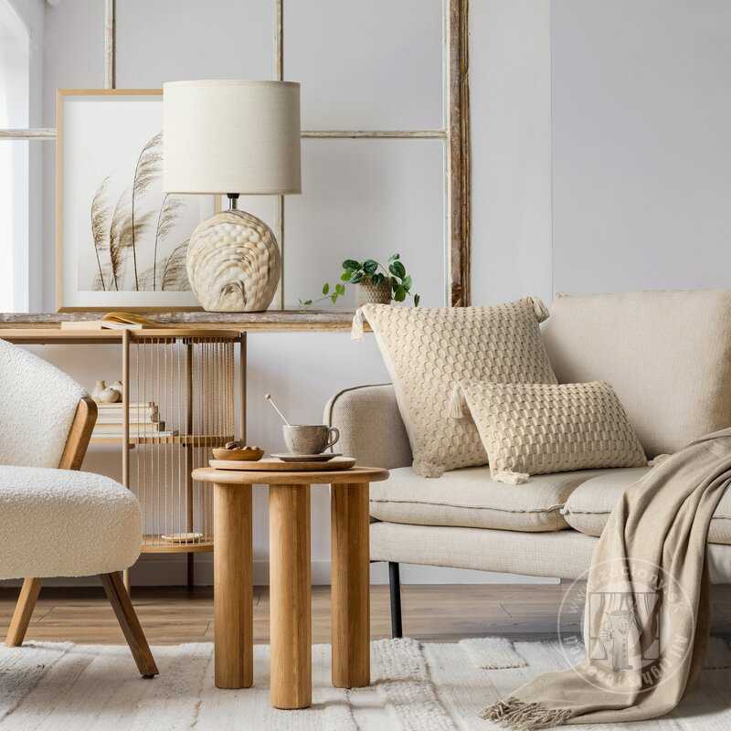 Obliečka na vankúš so strapcami SEVILLE 45x45cm béžová 