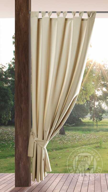 Záves na terasu GARDEN na pútkach béžový