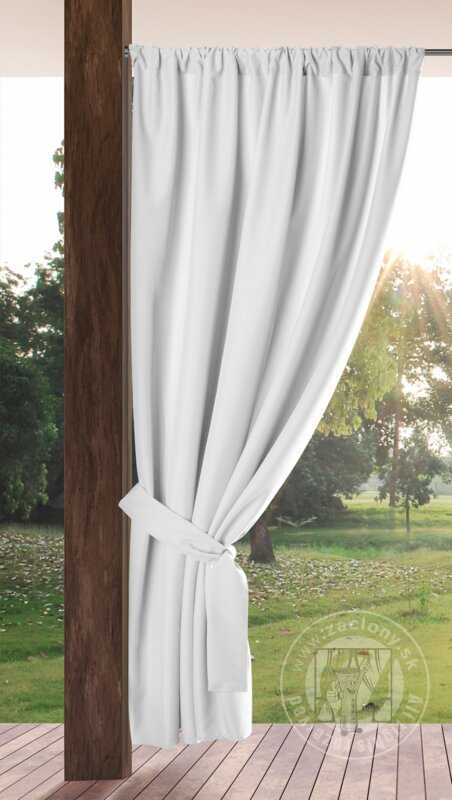 Záves na terasu GARDEN s tunelom 155x200 cm biely