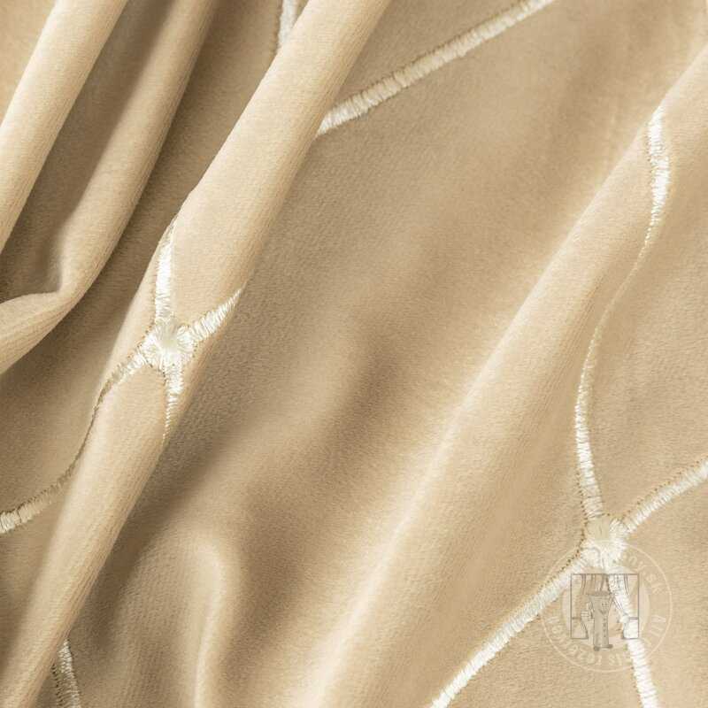 Záves PIERRE CARDIN MARGO na krúžkoch béžový/zlatý 140x250cm