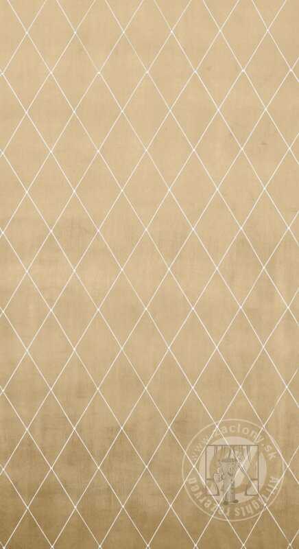 Záves PIERRE CARDIN MARGO na krúžkoch béžový/zlatý 140x250cm