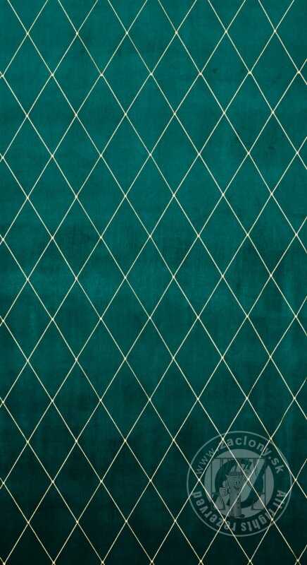 Záves PIERRE CARDIN MARGO na krúžkoch tmavý tyrkysový/zlatý 140x250cm