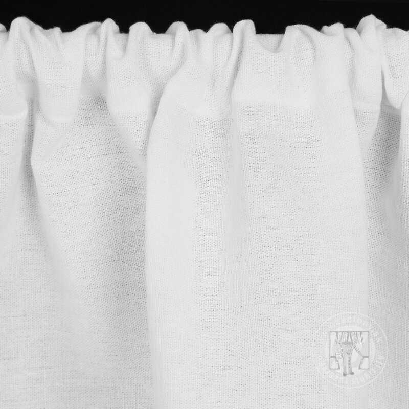 Vitrážková záclona CLARIE s krajkou biela 150x30cm