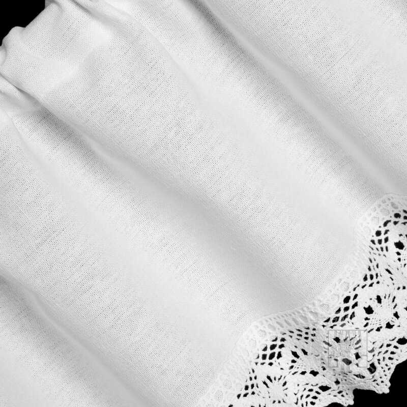 Vitrážová záclona CLARIE s krajkou biela 150x30cm