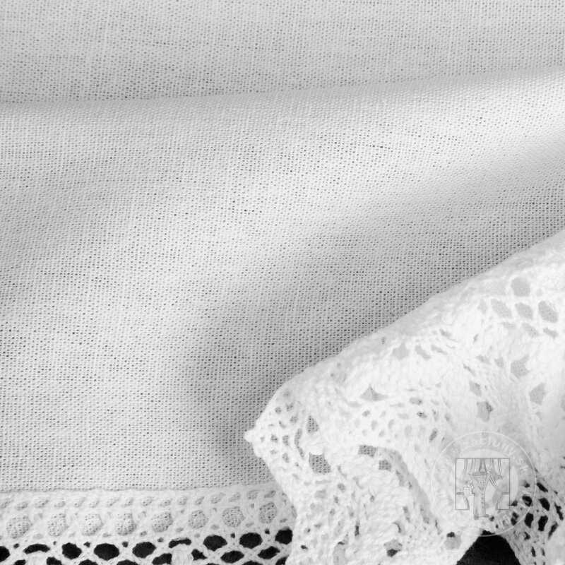 Vitrážová záclona CLARIE s krajkou biela 150x60cm