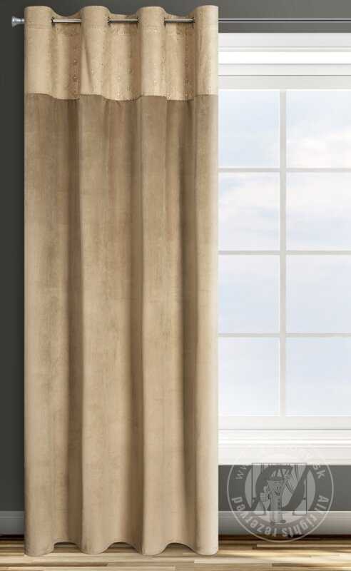 Záves AGNES na krúžkoch béžový 140x250cm