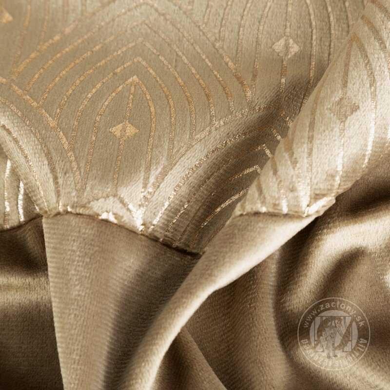 Záves AGNES na krúžkoch béžový 140x250cm