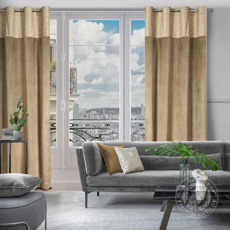 Záves AGNES na krúžkoch béžový 140x250cm