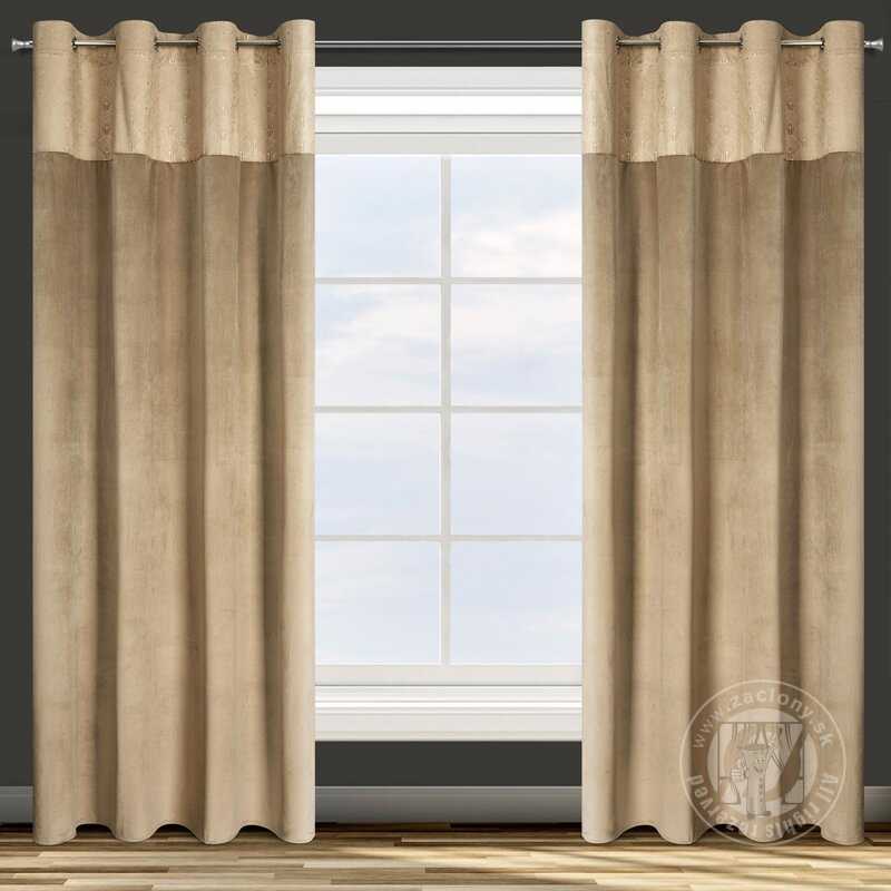 Záves AGNES na krúžkoch béžový 140x250cm