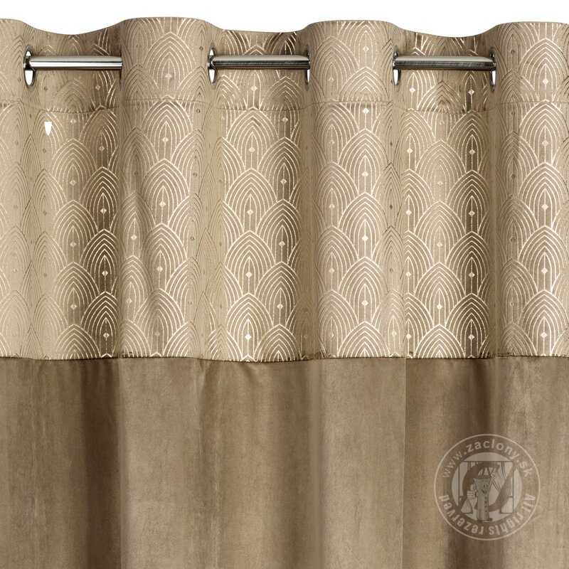 Záves AGNES na krúžkoch béžový 140x250cm