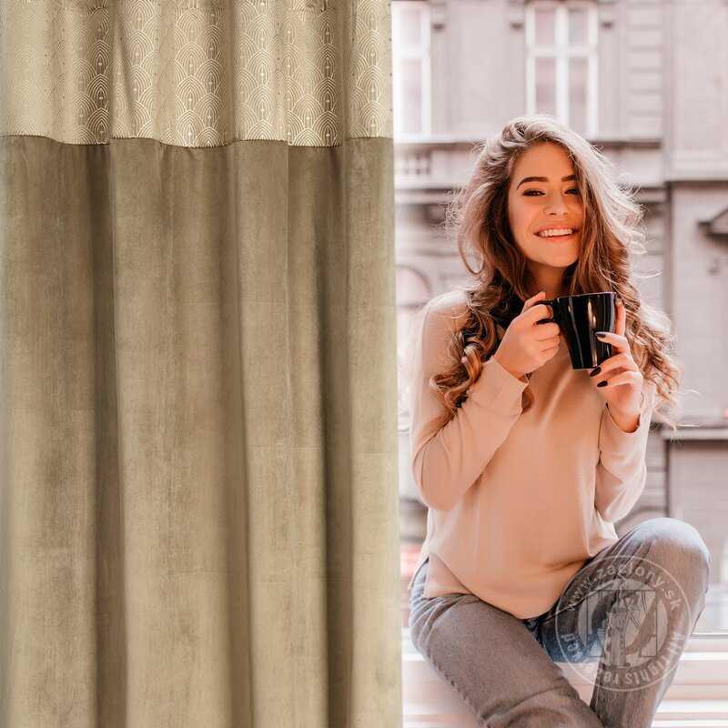 Záves AGNES na krúžkoch béžový 140x250cm