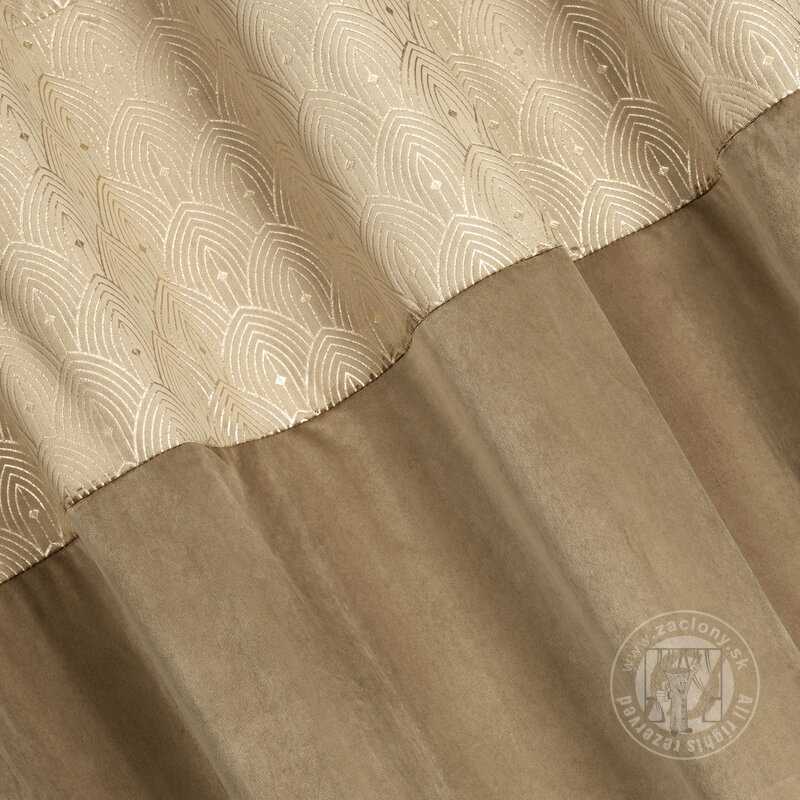 Záves AGNES na krúžkoch béžový 140x250cm