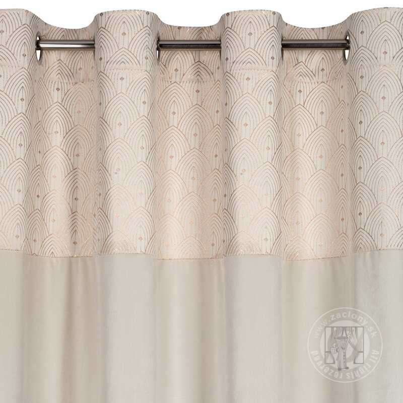 Záves AGNES na krúžkoch krémový 140x250cm 