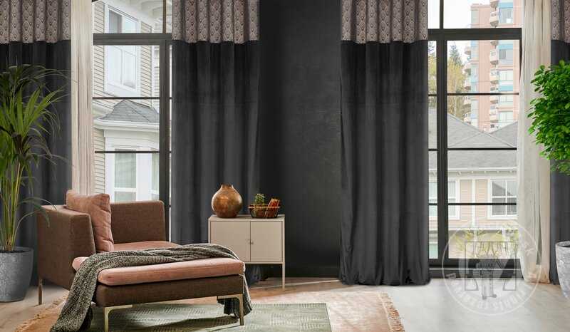 Záves AGNES na krúžkoch čierny 140x250cm