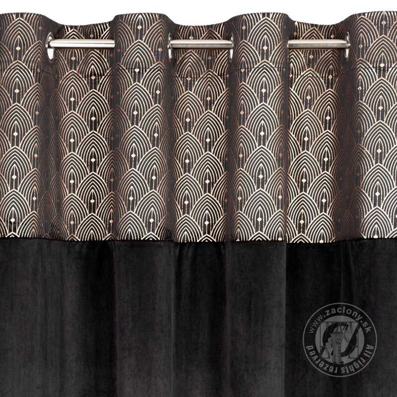 Záves AGNES na krúžkoch čierny 140x250cm