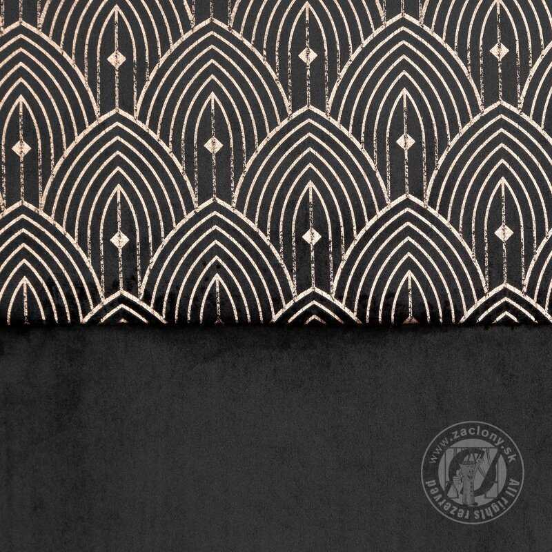 Záves AGNES na krúžkoch čierny 140x250cm