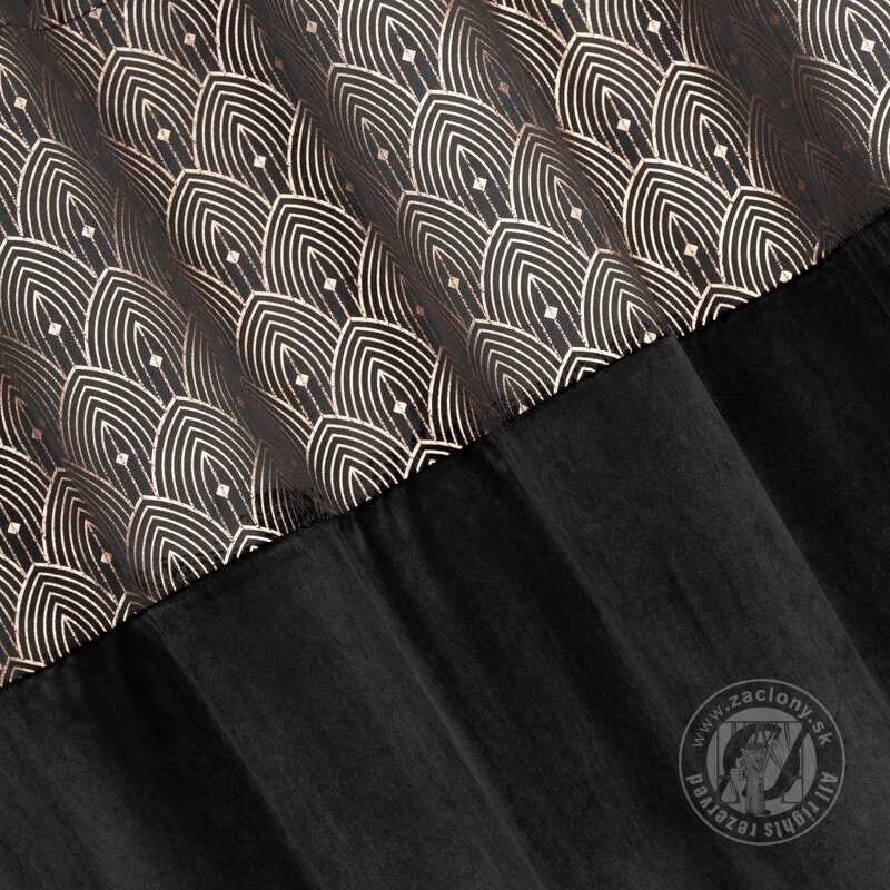 Záves AGNES na krúžkoch čierny 140x250cm