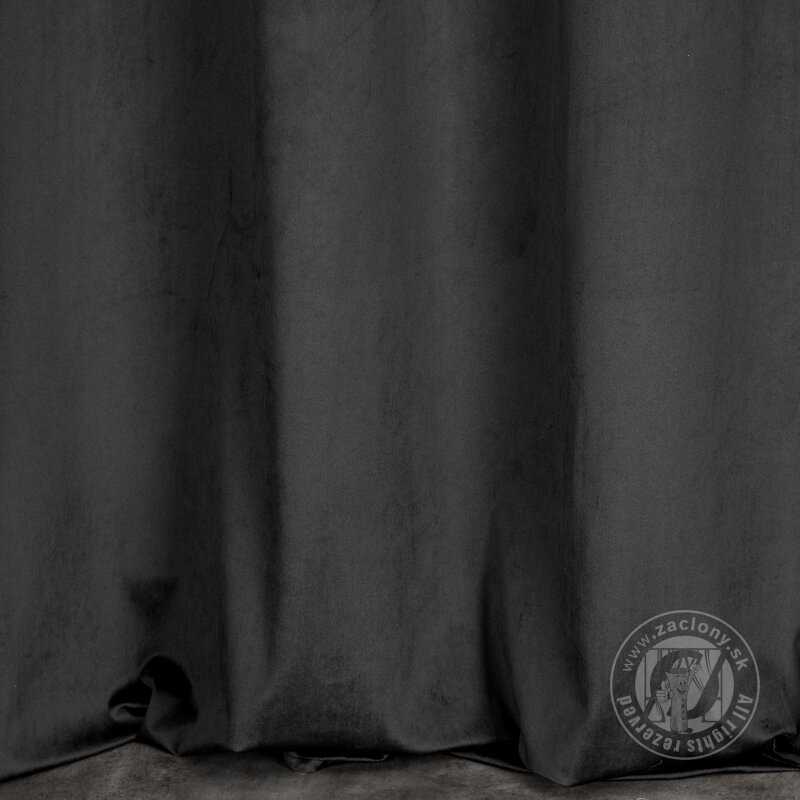 Záves AGNES na krúžkoch čierny 140x250cm