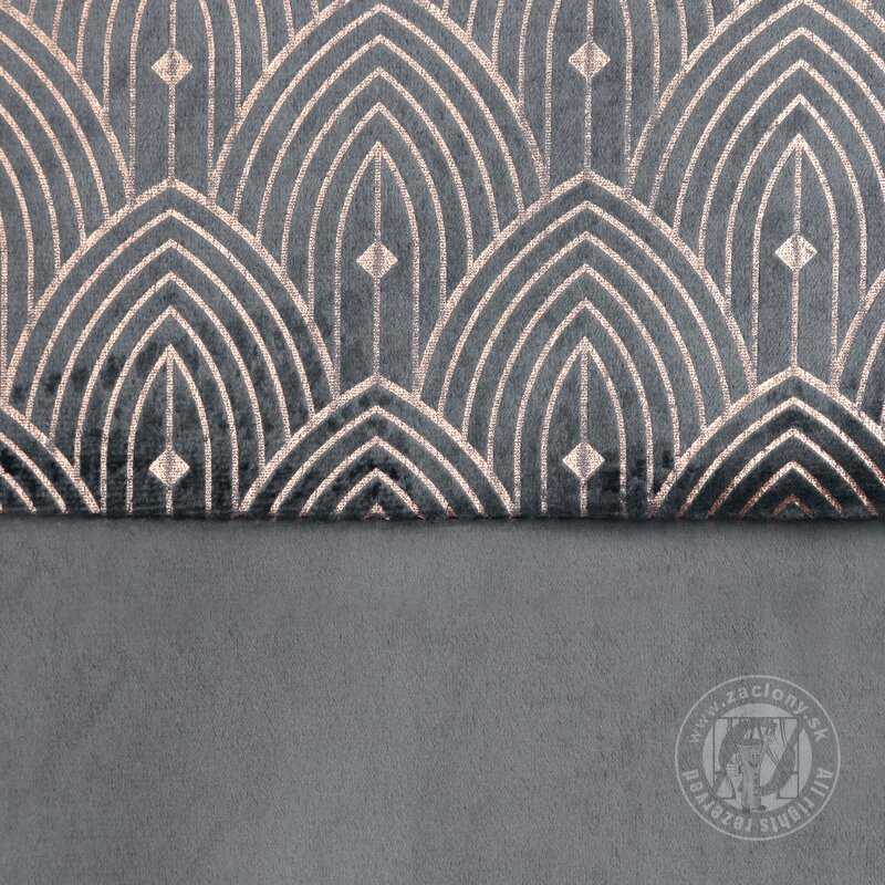 Záves AGNES na krúžkoch grafitový 140x250cm