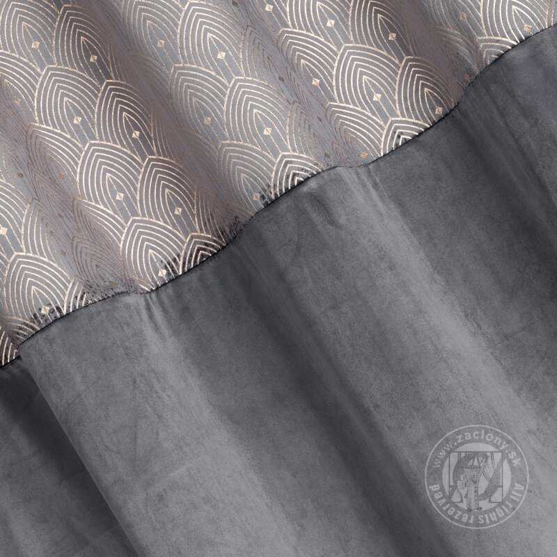 Záves AGNES na krúžkoch grafitový 140x250cm