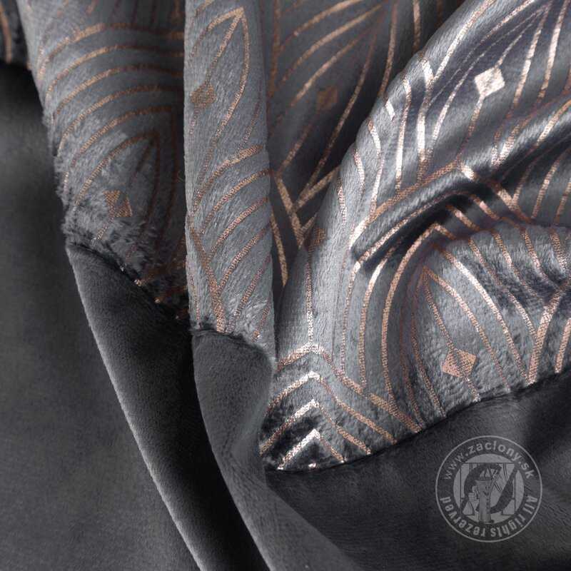 Záves AGNES na krúžkoch grafitový 140x250cm