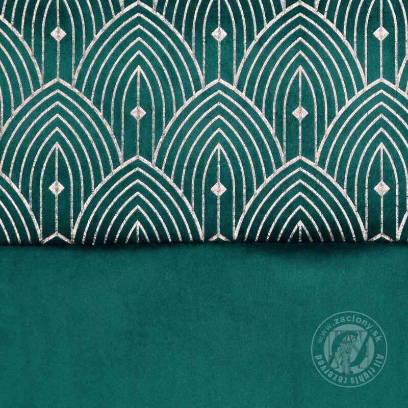 Záves AGNES na krúžkoch tyrkysový 140x250cm