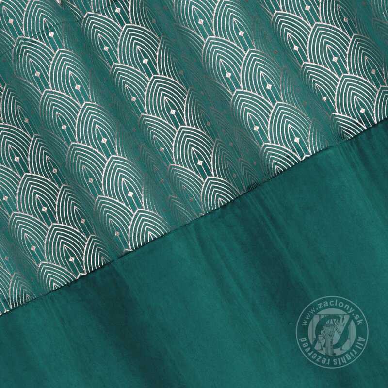 Záves AGNES na krúžkoch tyrkysový 140x250cm