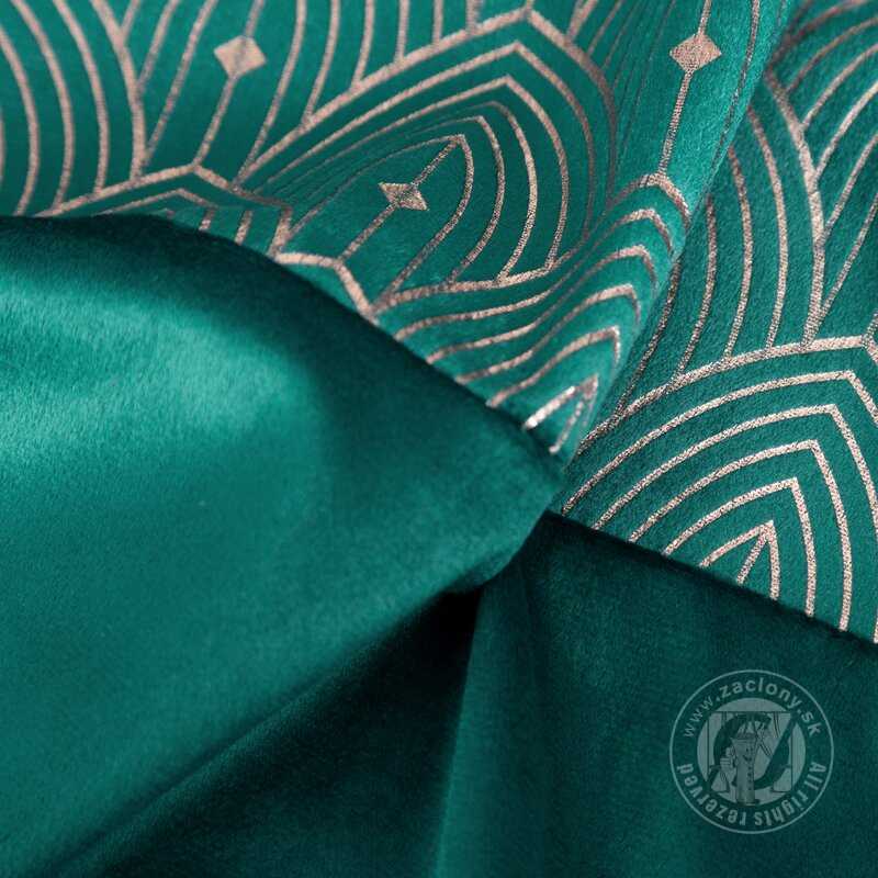 Záves AGNES na krúžkoch tyrkysový 140x250cm