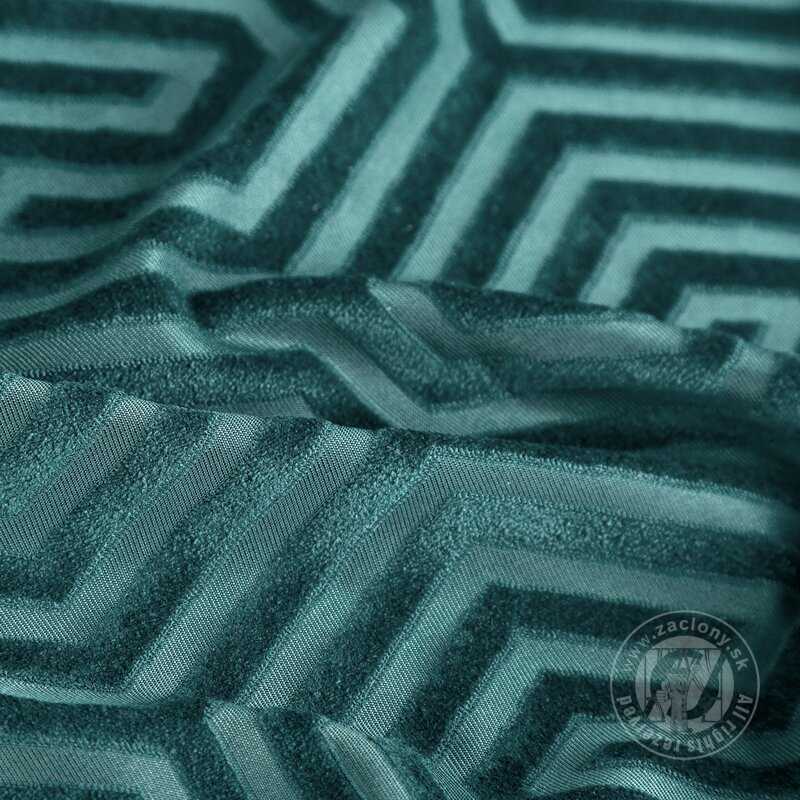 Záves PIERRE CARDIN INGA na krúžkoch tyrkysový 140x250cm