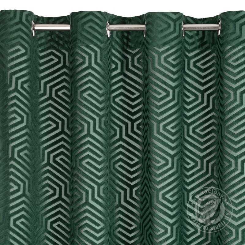 Záves PIERRE CARDIN INGA na krúžkoch tmavozelený 140x250cm