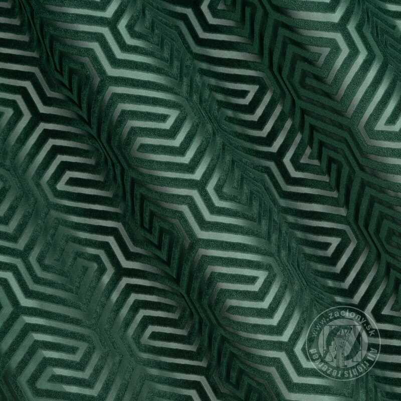 Záves PIERRE CARDIN INGA na krúžkoch tmavozelený 140x250cm