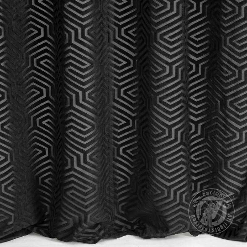 Záves PIERRE CARDIN INGA na krúžkoch čierny 140x250cm