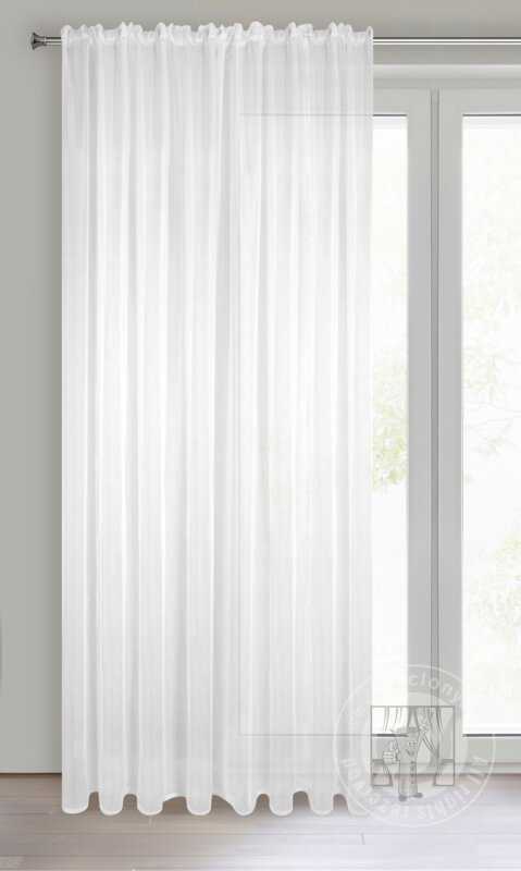 Záclona LUCY na páske biela 140x270cm