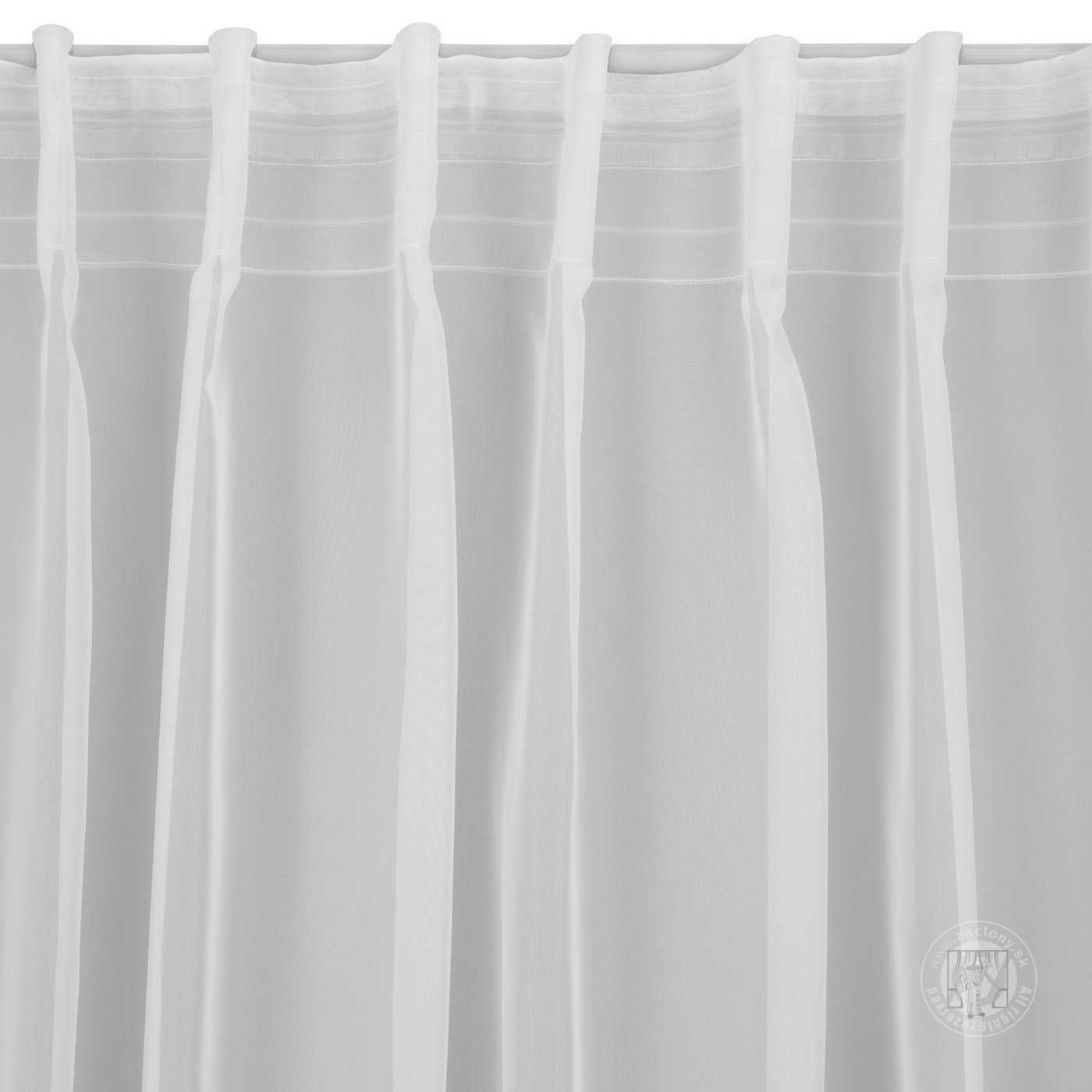 Záclona Simone na flex páske biela 140x300cm