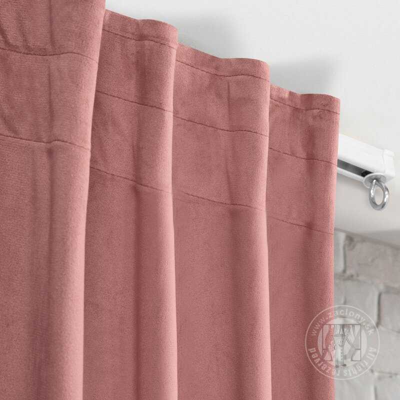 Záves MADLEN na flex páske staroružový 140x300cm