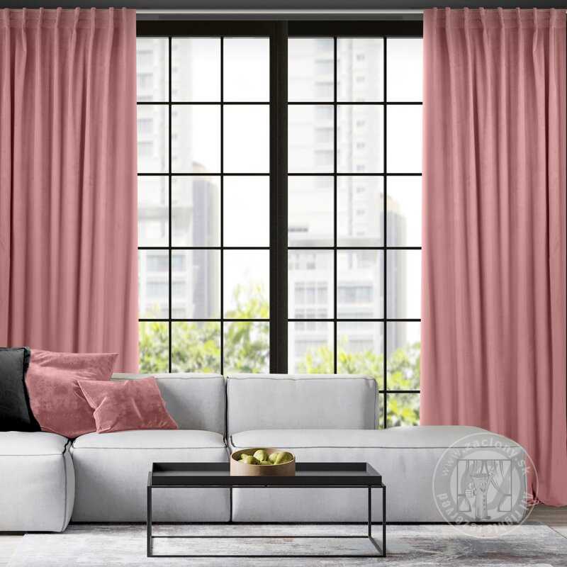 Záves MADLEN na flex páske staroružový 140x300cm