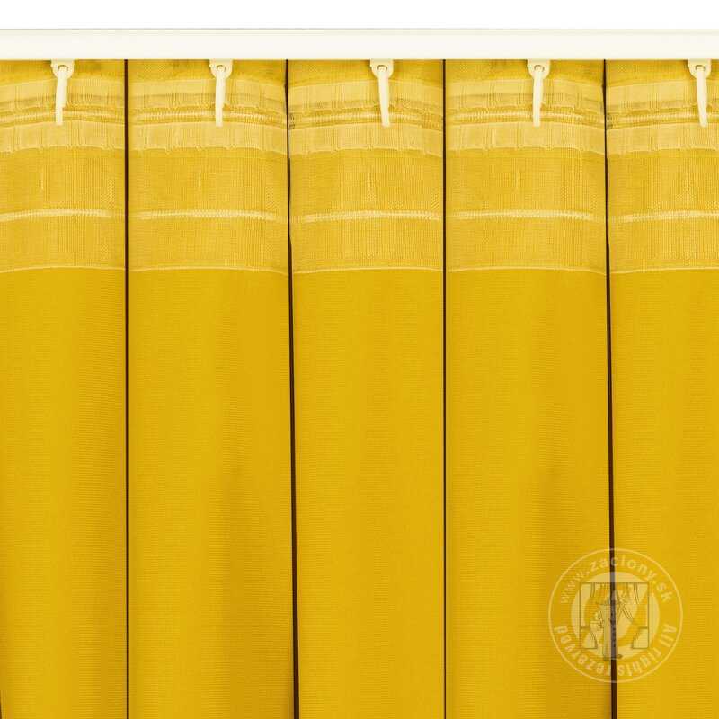 Záves MADLEN na flex páske horčicový 140x300cm
