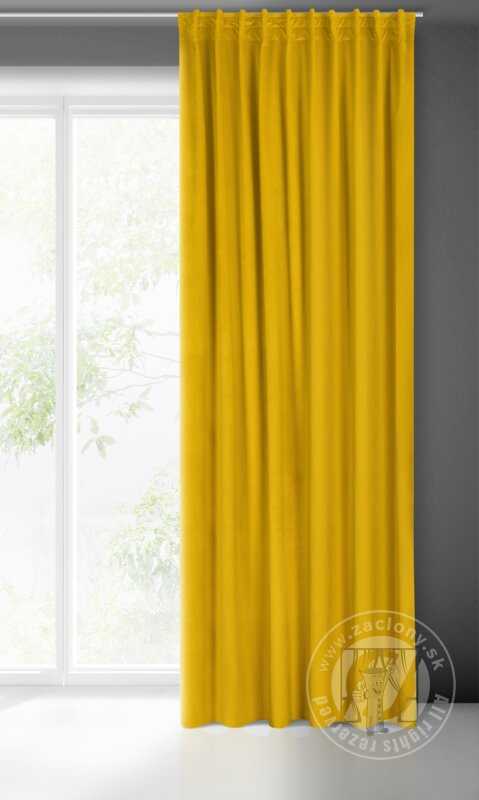 Záves MADLEN na flex páske horčicový 140x300cm