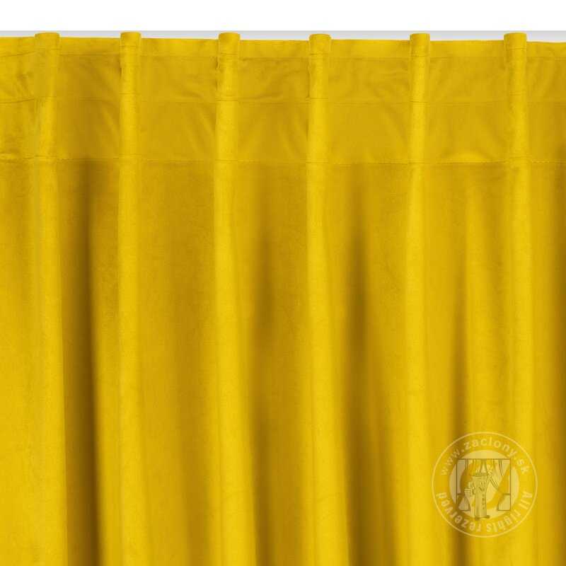 Záves MADLEN na flex páske horčicový 140x300cm