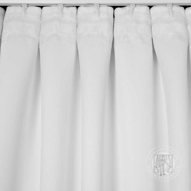 Záves MILAN na flex páske biely 140x300cm