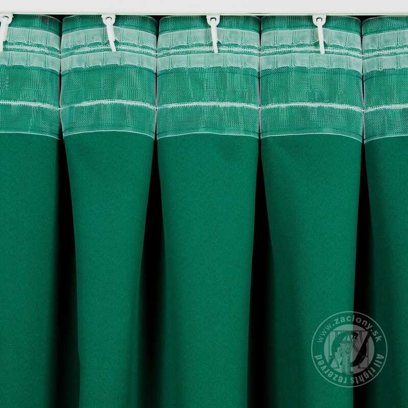 Záves MILAN na flex páske zelený 140x300cm