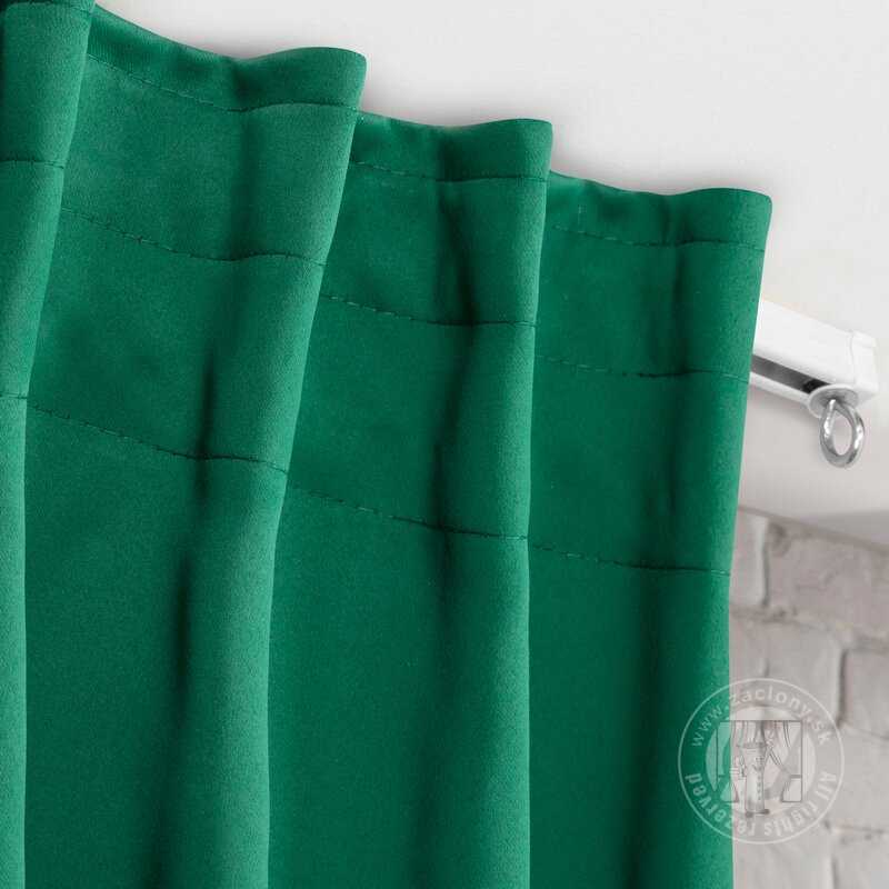 Záves MILAN na flex páske zelený 140x300cm