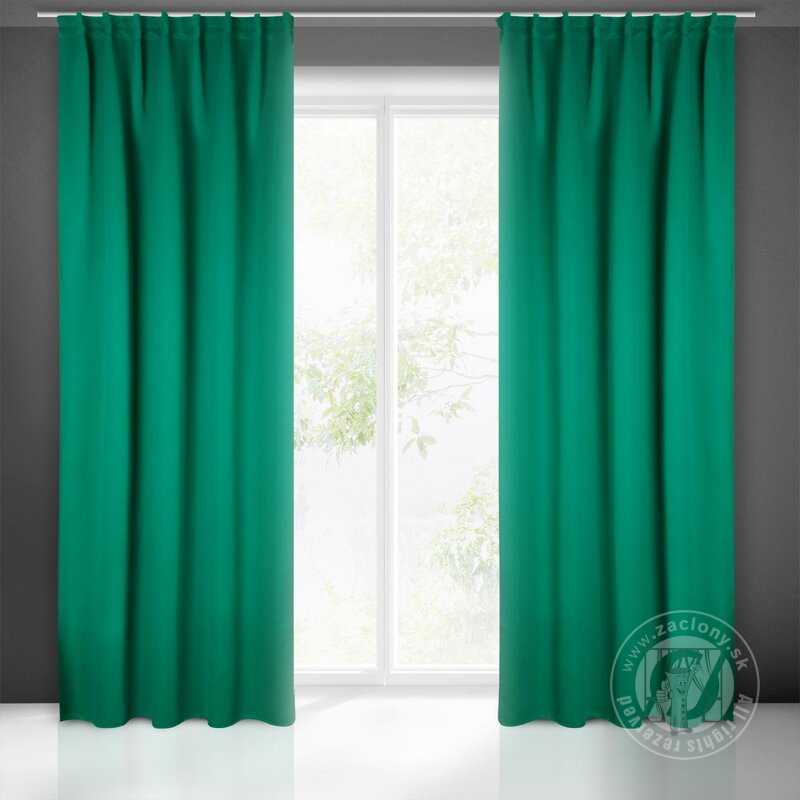 Záves MILAN na flex páske zelený 140x300cm