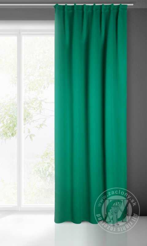 Záves MILAN na flex páske zelený 140x300cm