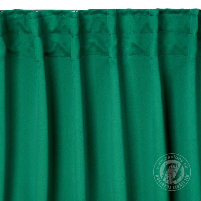Záves MILAN na flex páske zelený 140x300cm
