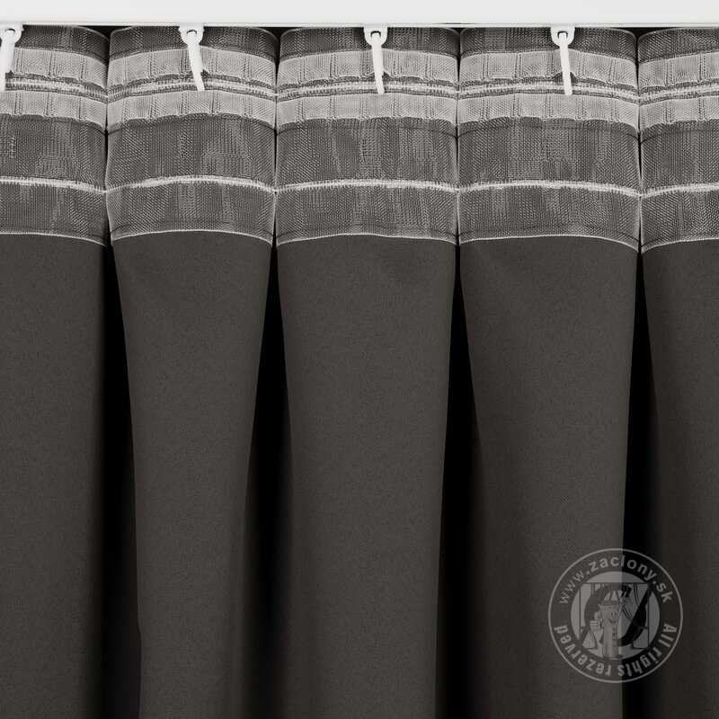 Záves MILAN na flex páske grafitový 140x300cm