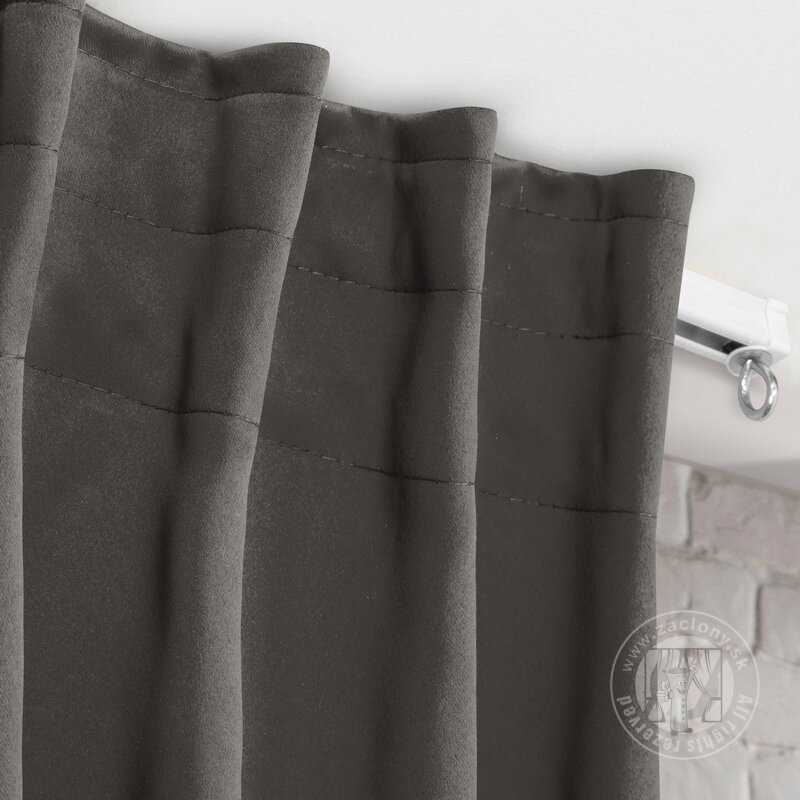 Záves MILAN na flex páske grafitový 140x300cm