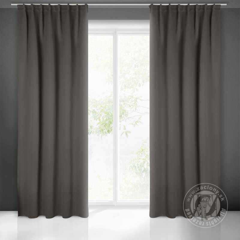 Záves MILAN na flex páske grafitový 140x300cm