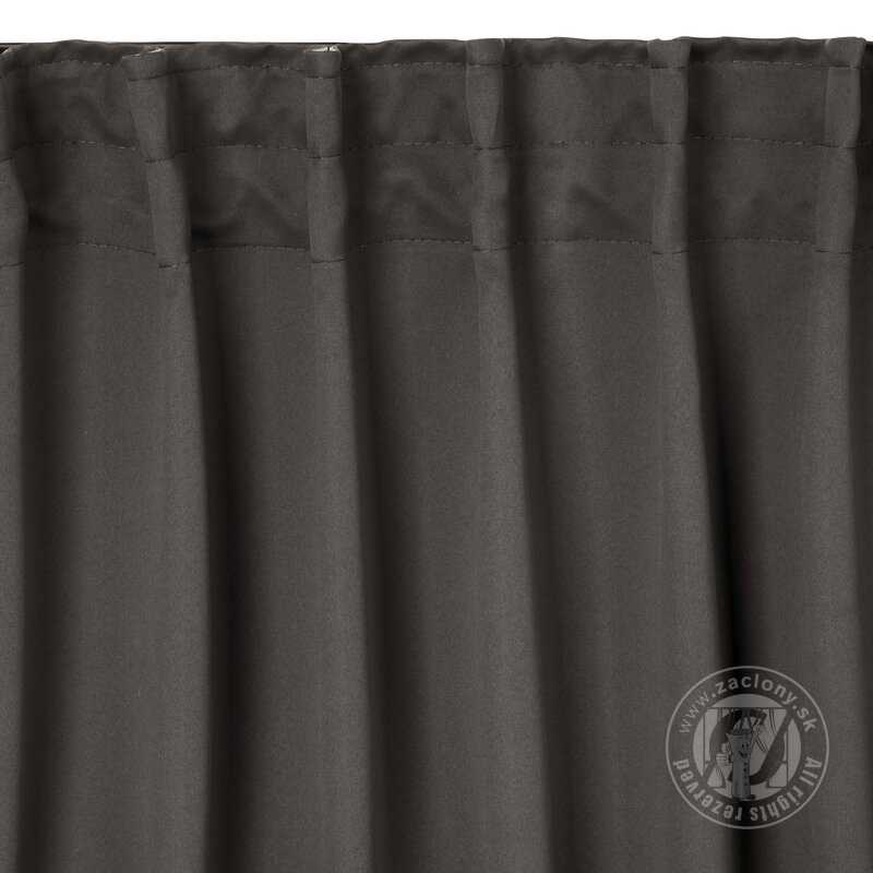 Záves MILAN na flex páske grafitový 140x300cm